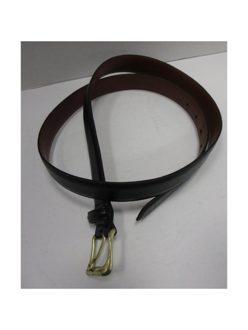 VINTAGE Coach Belt 44 Burnished Cowhide Solid Brass Buckle Classic